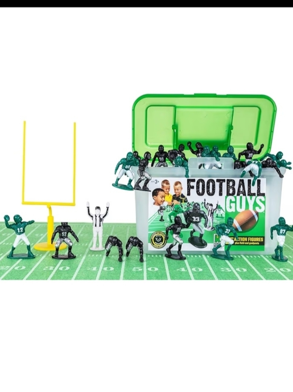 Football Guys Playset with Green and Black Players